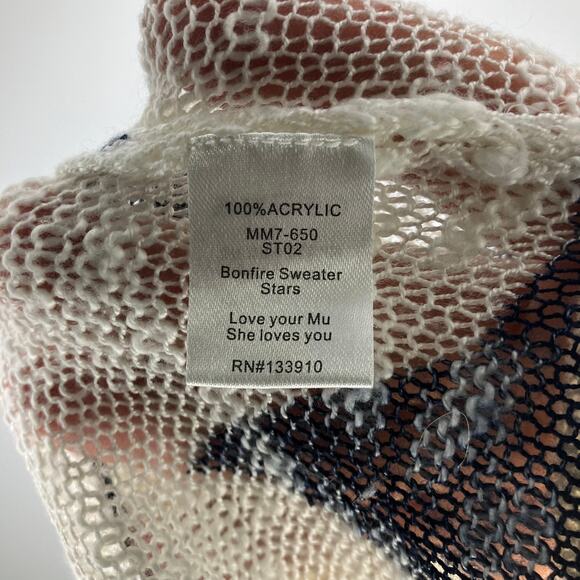 SHOW ME YOUR MUMU SMYM Bonfire Sweater Stars Navy Cream Small - Picture 5 of 5